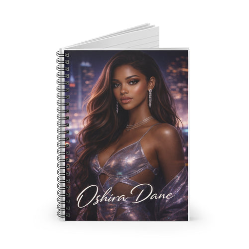Glam Portrait Spiral Notebook — "Oshira Dane" Ruled Journal